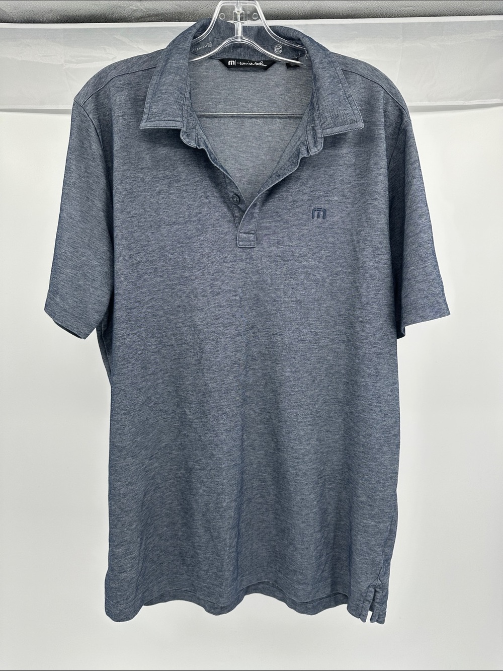Men's Heather Blue Polo Shirt